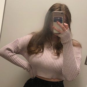 Urban Outfitters light purple cropped sweater
